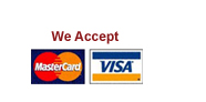 We accept MasterCard and Visa